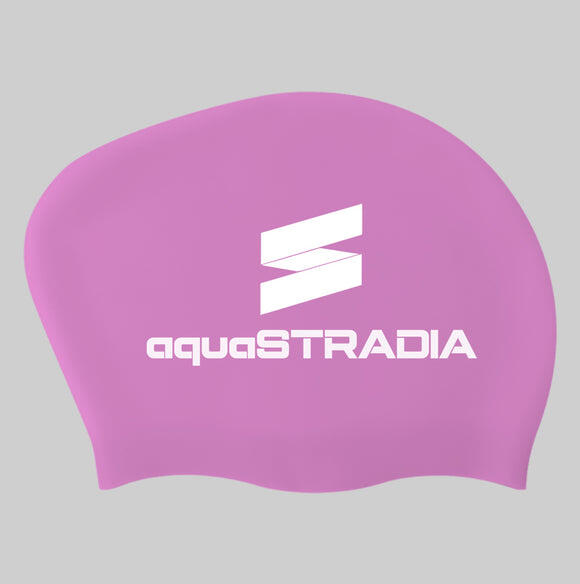 aquaSTRADIA Long Hair Cap (CAP-120-A: Pink Colour, Kids & Adults size)