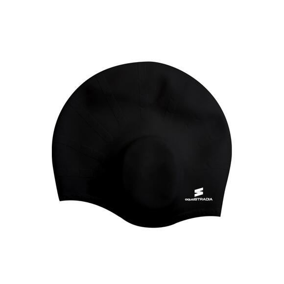 aquaSTRADIA Ear Protected Cap (CAP-113-G: Black Colour, Kids & Adults size)