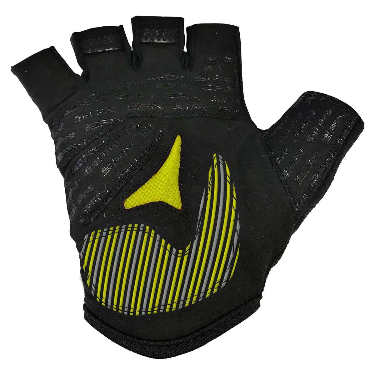 Guanti BRN Gel Pro Line Road corti neri/giallo fluo 2/2