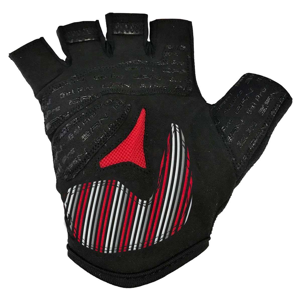 Guanti BRN Gel Pro Line Road corti neri/rossi 2/2