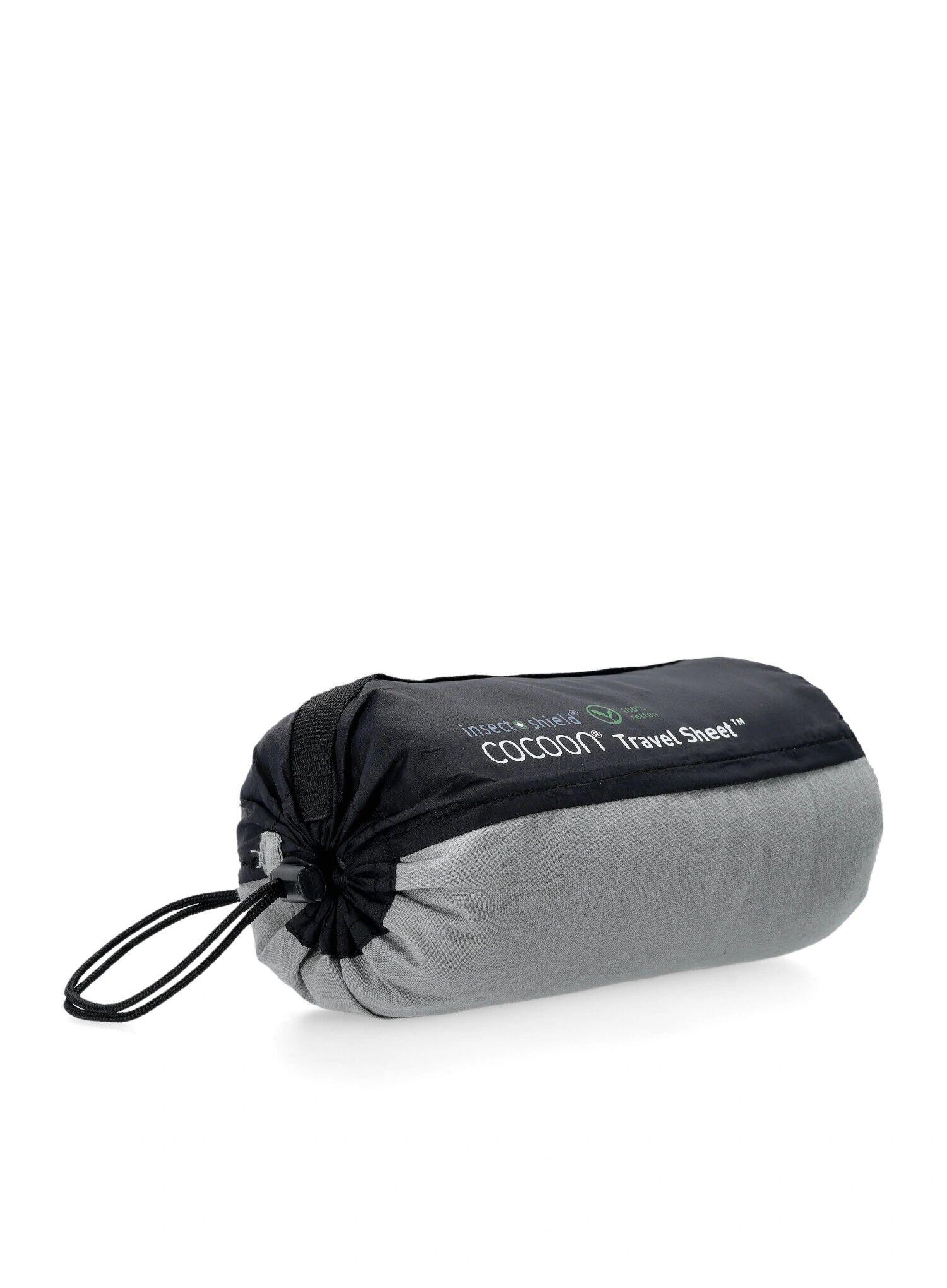 Wkładka do śpiwora Cocoon TravelSheet - Insect Shield - Cotton - safari grey 3/6