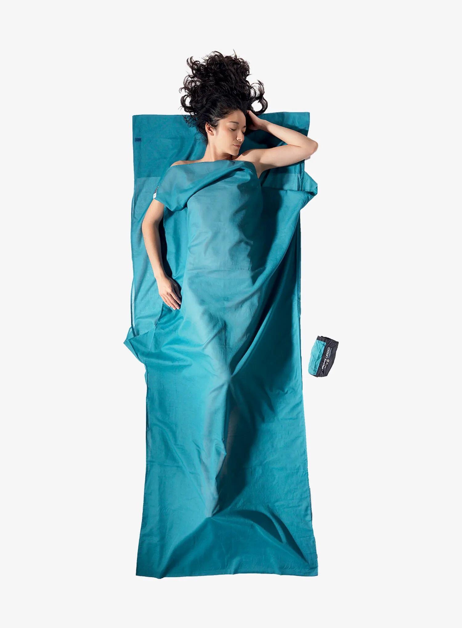 Wkładka do śpiwora Cocoon TravelSheet-Insect Shield-Egyptian Cotton-laguna blue 2/4