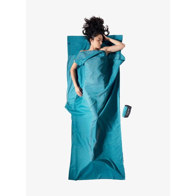 Wkładka do śpiwora Cocoon TravelSheet-Insect Shield-Egyptian Cotton-laguna blue