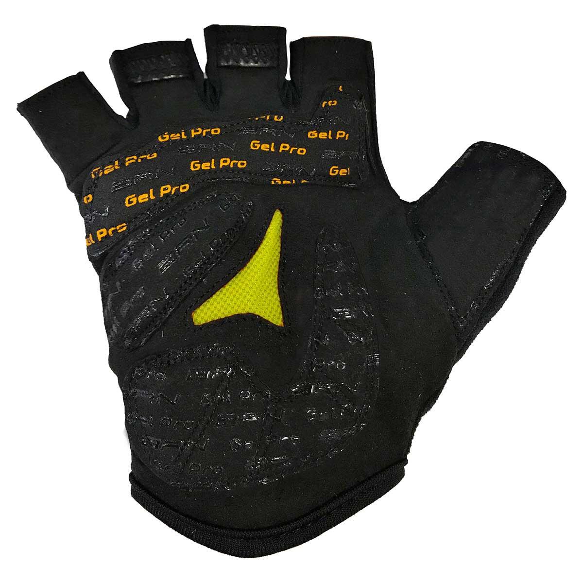 Guanti BRN Gel Pro Bend neri/giallo fluo, taglia XL 2/2