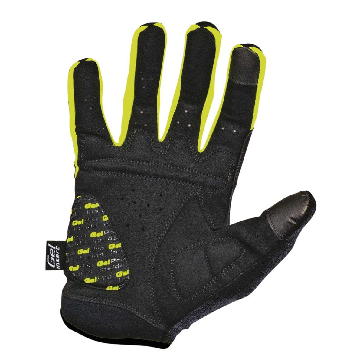 Guanti BRN Gel Pro Touch Bend neri/giallo fluo, taglia XXL 2/2