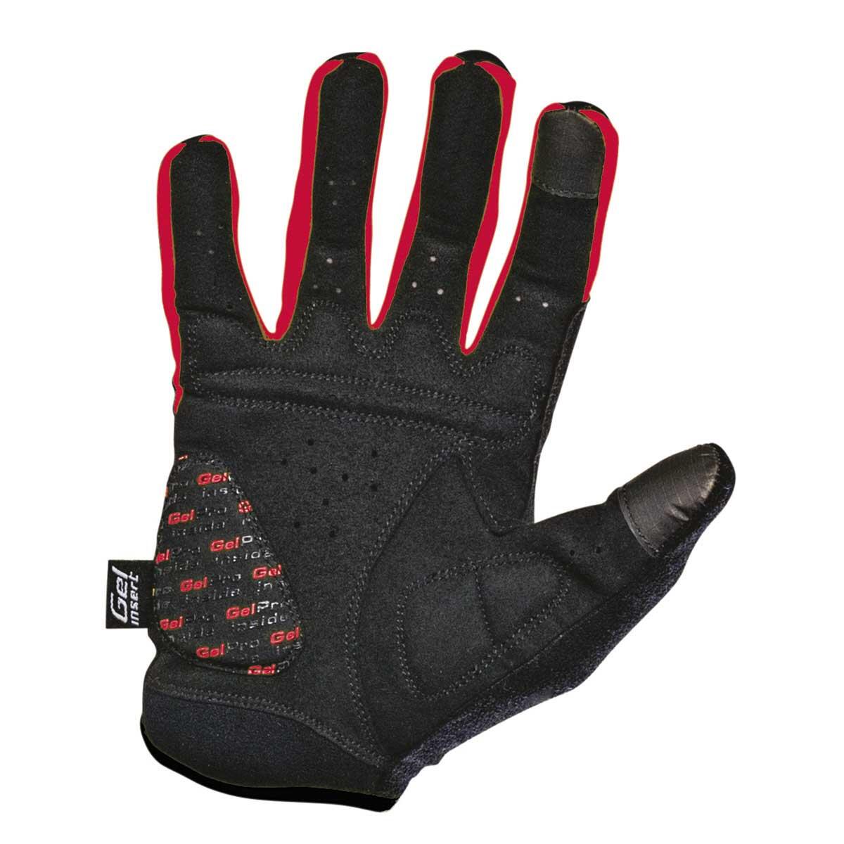 Guanti BRN Gel Pro Touch Bend neri/rossi, taglia L 2/2