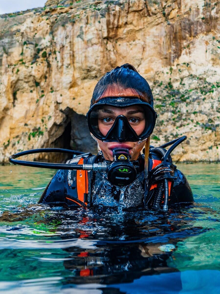 Masque de plongée, apnée et snorkeling Maxlux S blanc Beuchat 2/5
