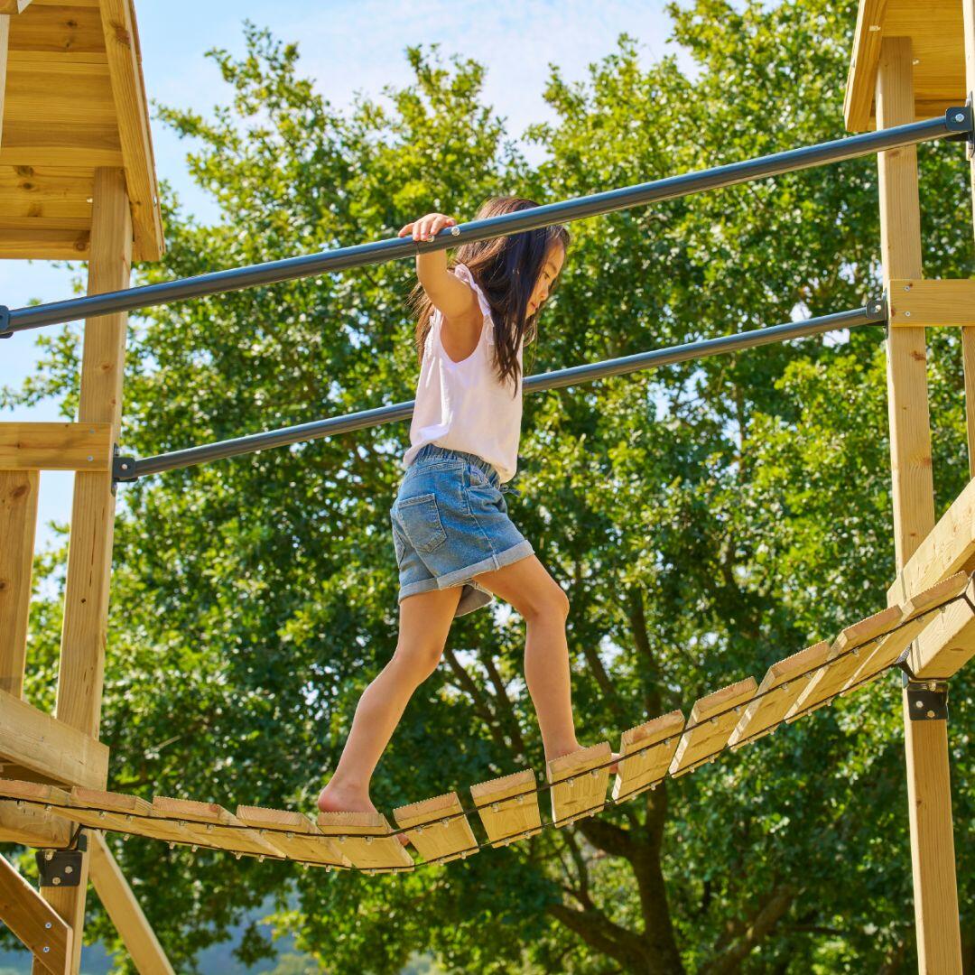 XXL-Spielanlage mit Doppelturm CAMÉLÉE Braun FSC® 5/5