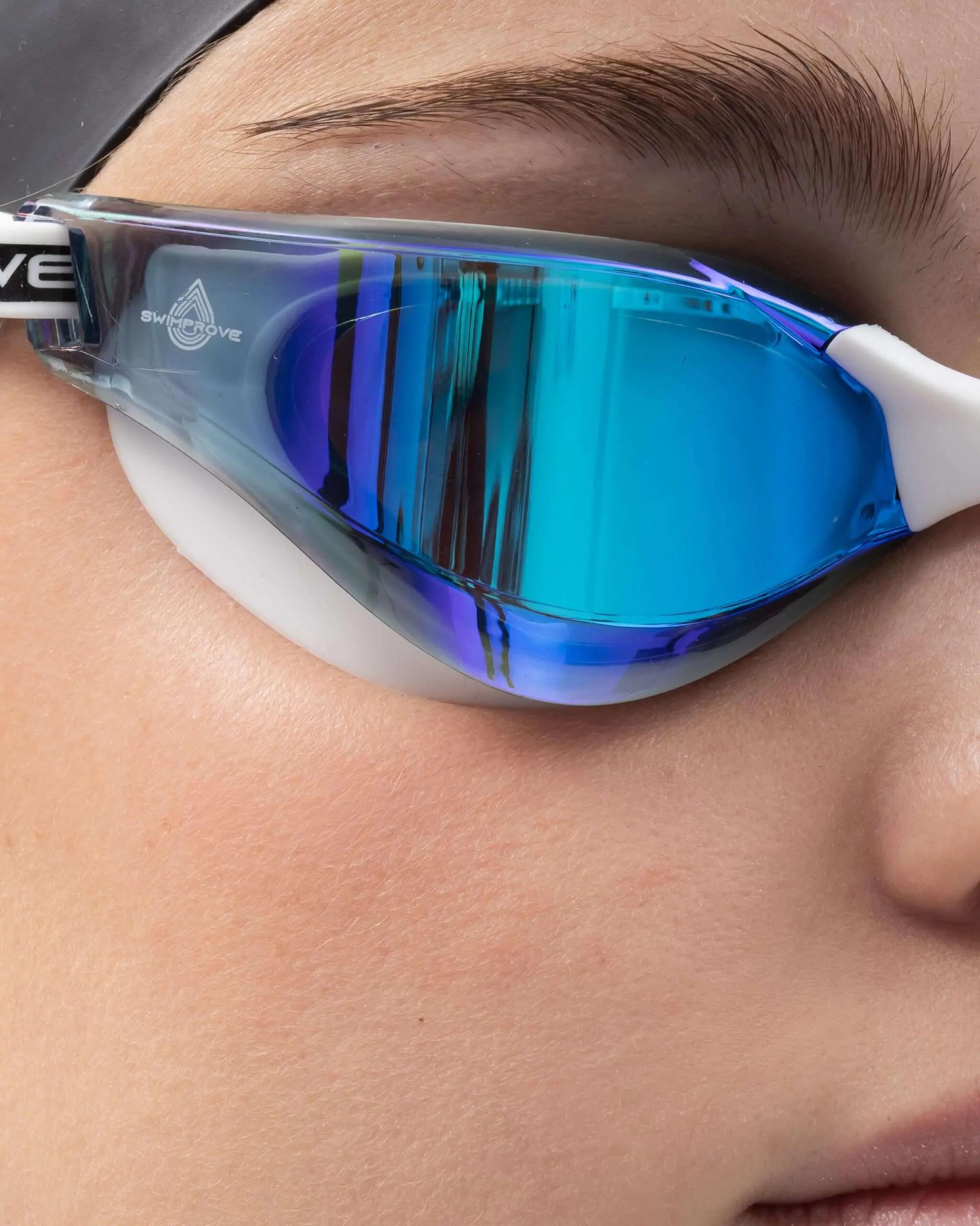 Swimprove Velocity Premium occhialini lenti a specchio blu 7/7