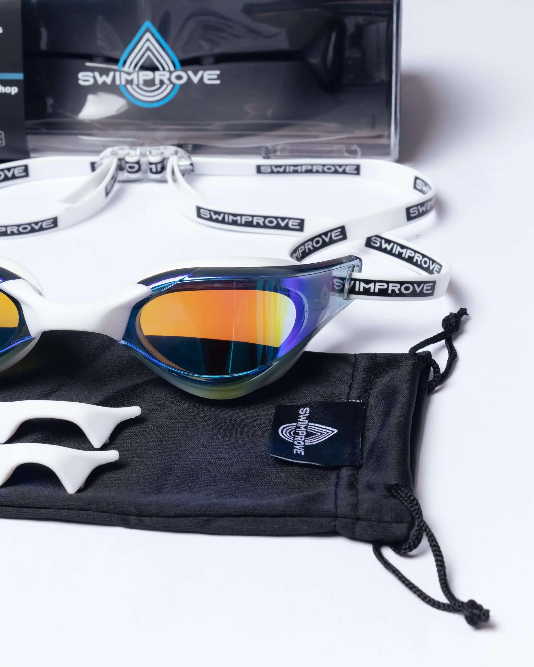 Swimprove Velocity Premium occhialini lenti a specchio blu 4/7