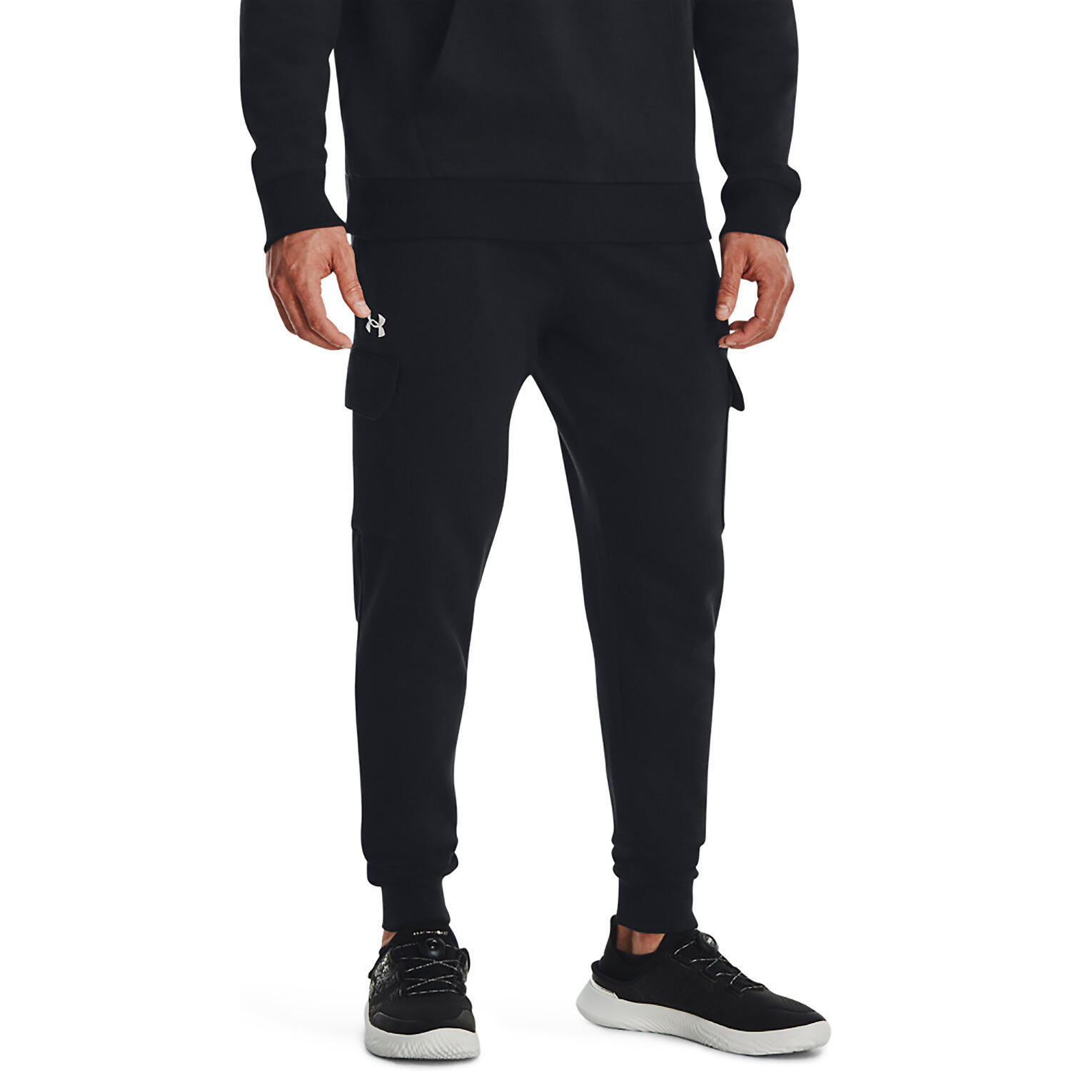 Calça Under Armour Rival Fleece Cargo, Preto, Homens 3/6