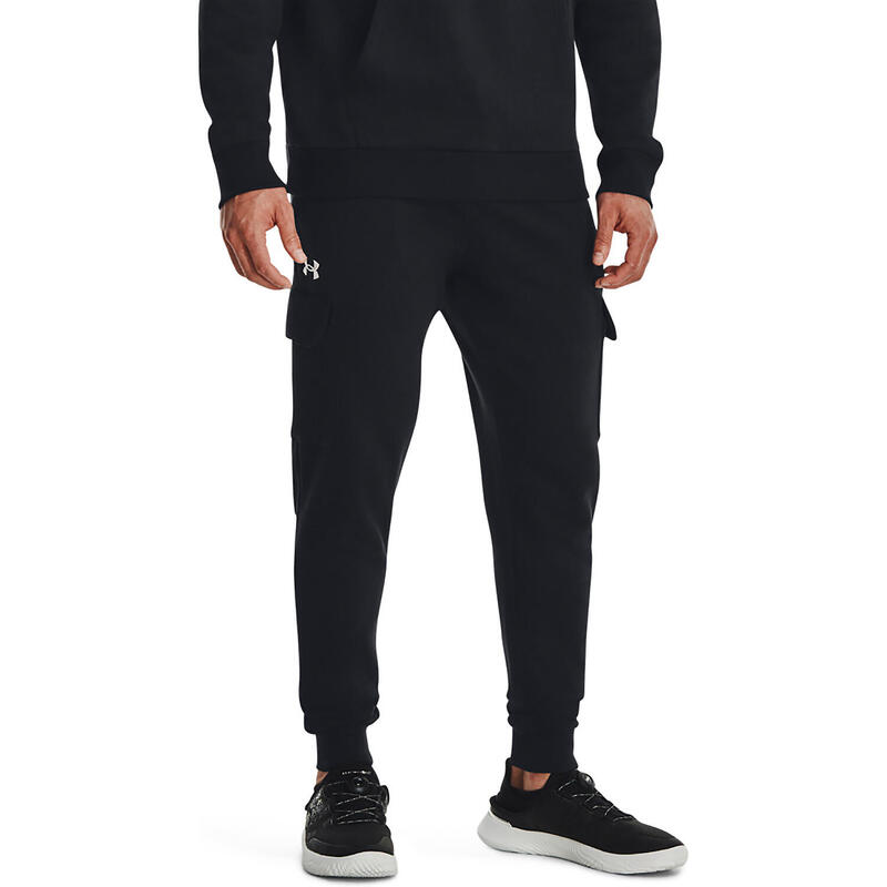 Pantaloni barbati Under Armour Rival Fleece Cargo, Negru