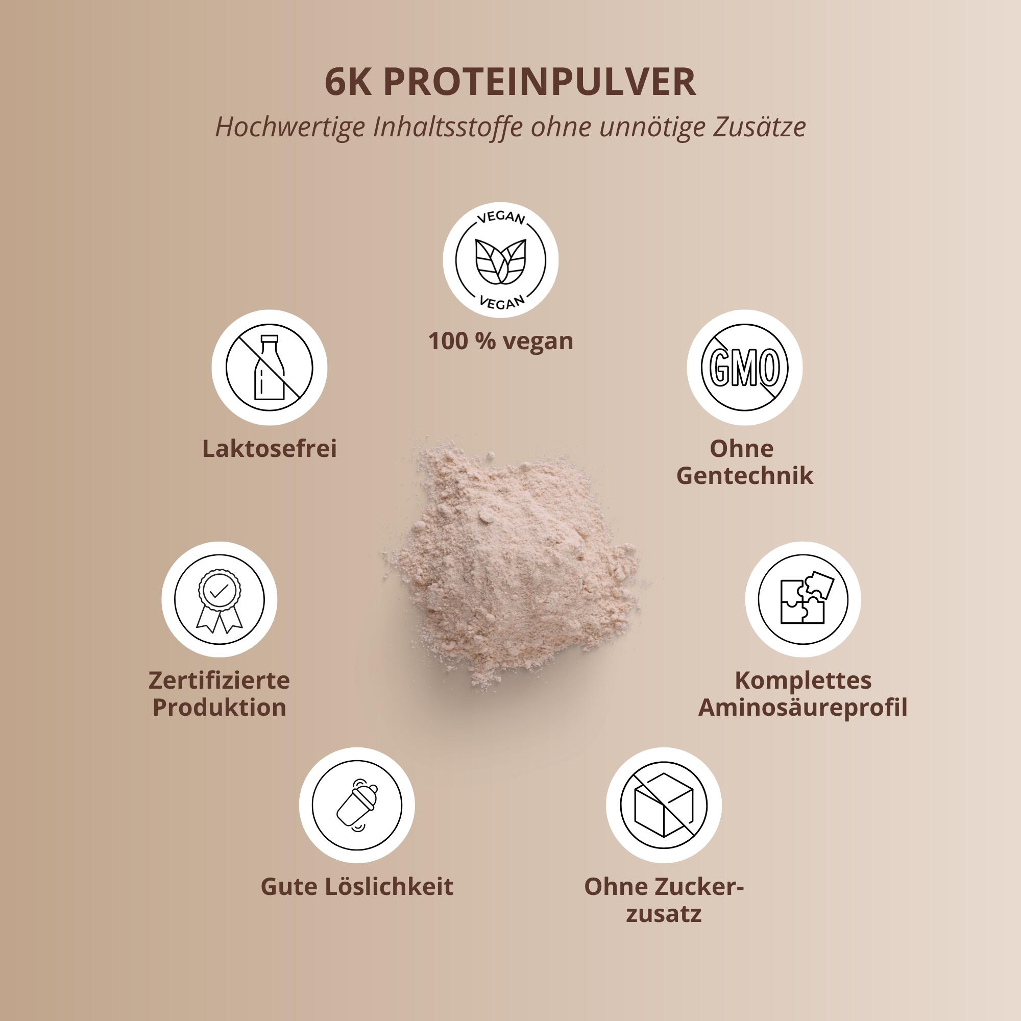 Proteinpulver 6K 1000g - Nougat-Choc Nut 4/5