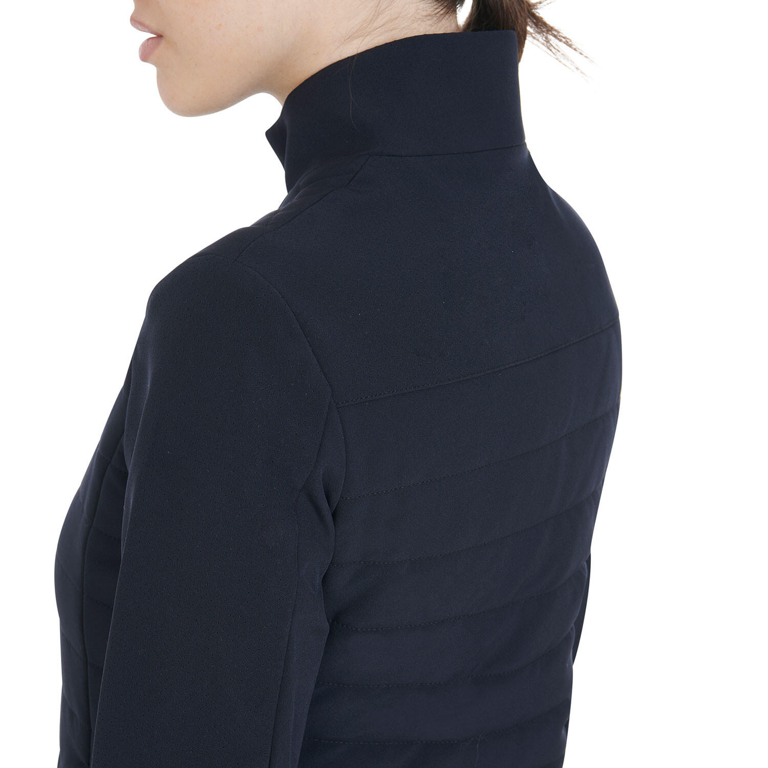 Chaqueta mujer en tejido técnico y perforado 2/5