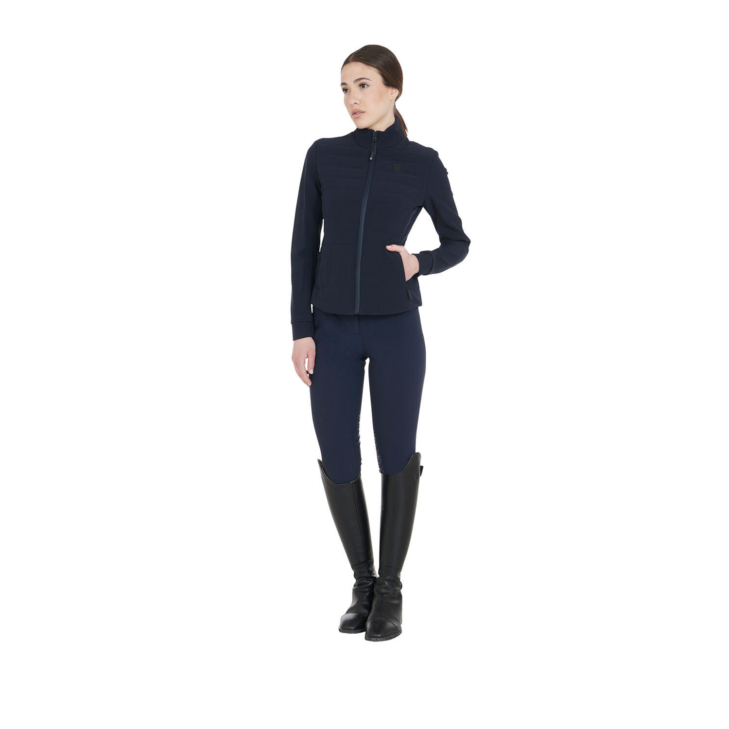 Chaqueta mujer en tejido técnico y perforado 5/5