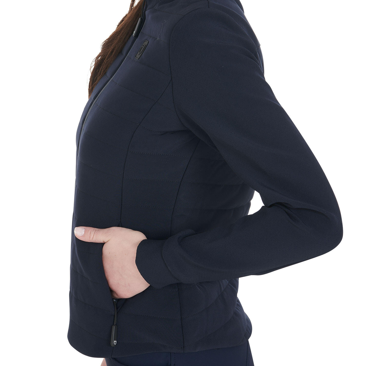 Chaqueta mujer en tejido técnico y perforado 4/5