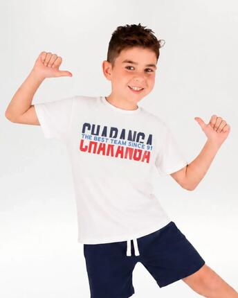 Camiseta niño blanca Team