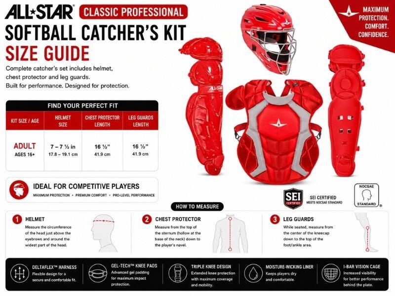 All Star CKCCPRO4 Classic Professional Catcher's Color Royal 2/2