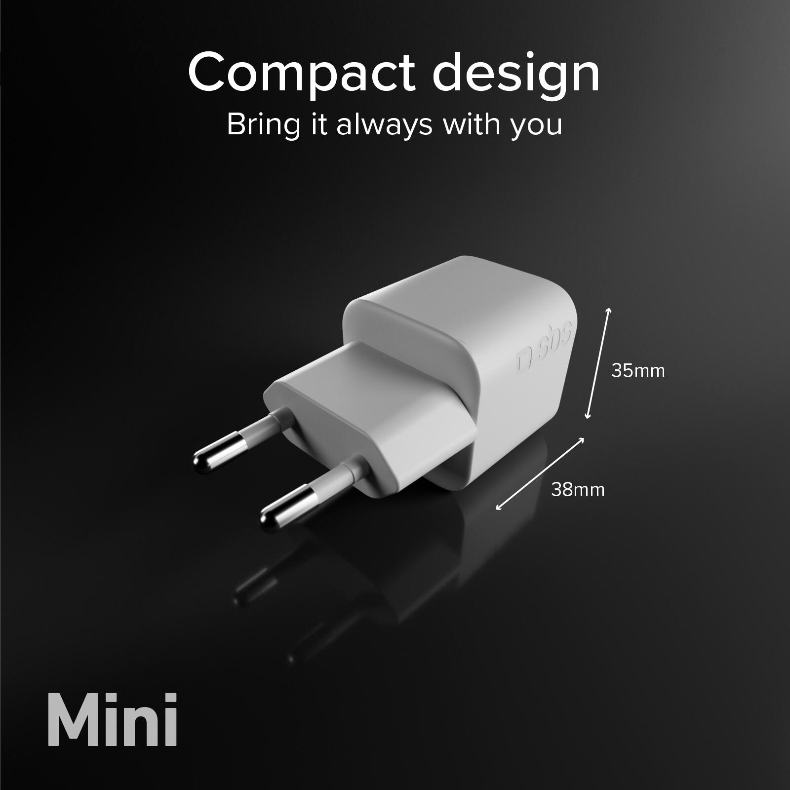 Kit de charge avec chargeur mural 20W GaN Power Delivery et câble USB-C 1,5 m 6/7