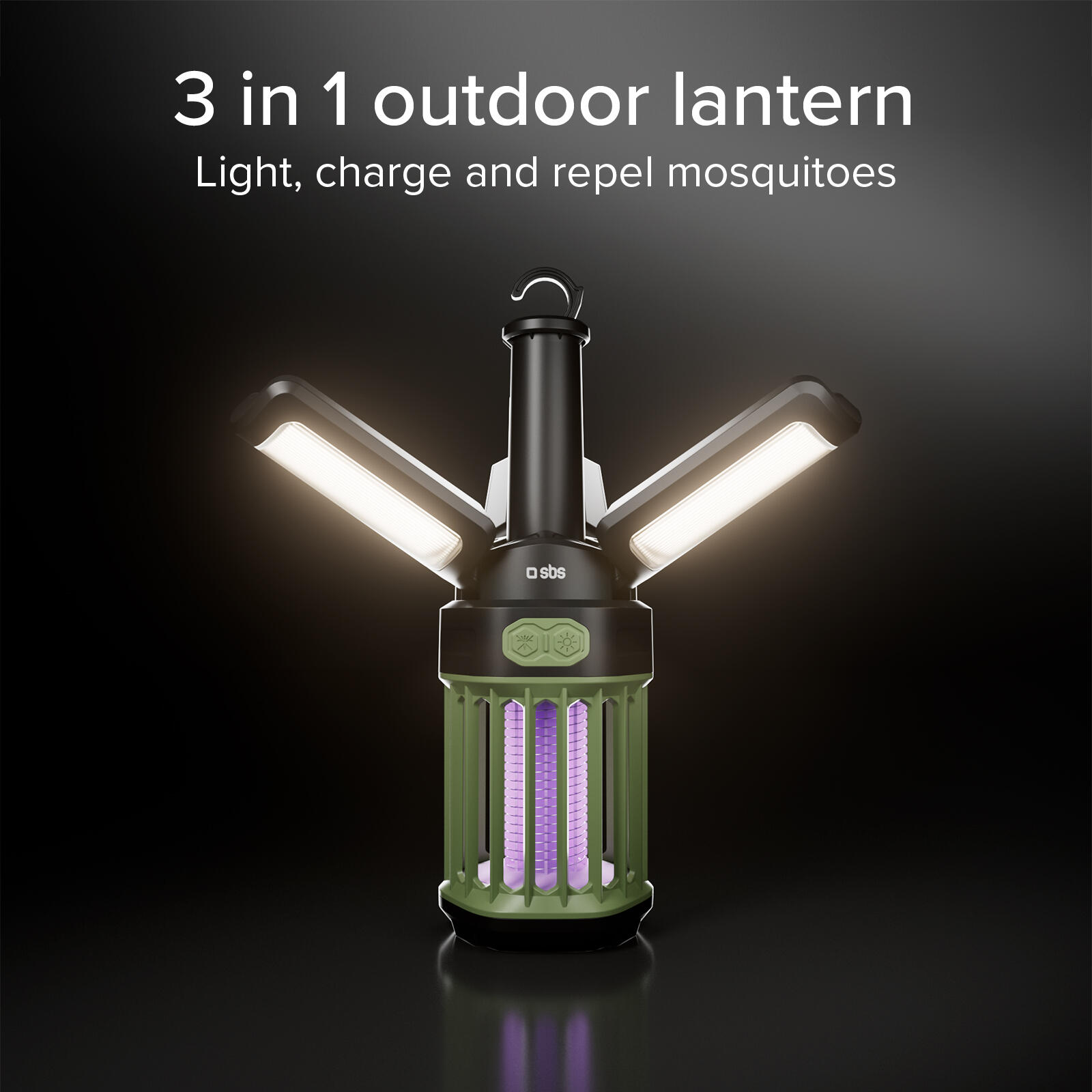 Lanterna Antizanzare da Tenda, Bivacco, Van con PowerBank 3000mAh Integrato 4/7