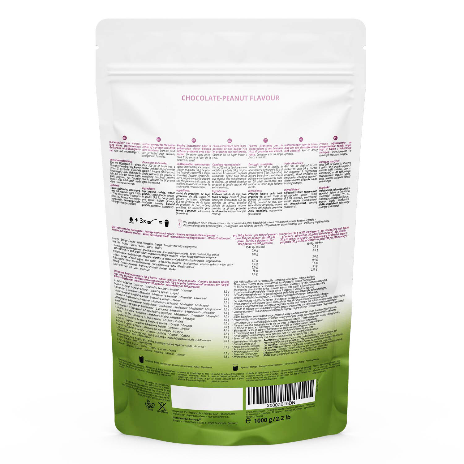 Proteinpulver 6K 1000g - Chocolate-Peanut 2/5