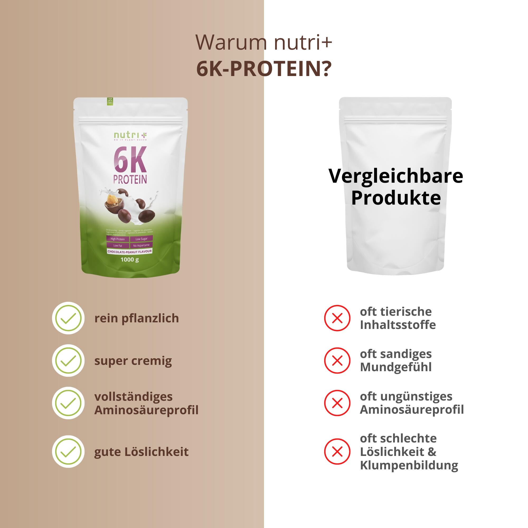 Proteinpulver 6K 1000g - Chocolate-Peanut 5/5