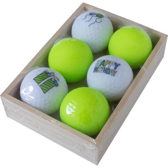 Balles de golf Legend Happy Birthday (x6)
