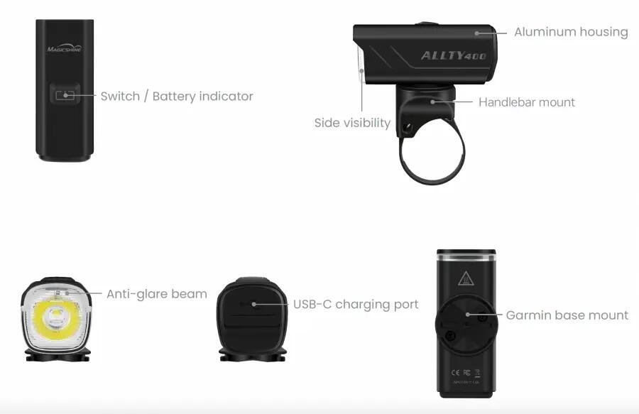 Magicshine ALLTY 400 V2.0 Front Light (400 Lumens) -  4