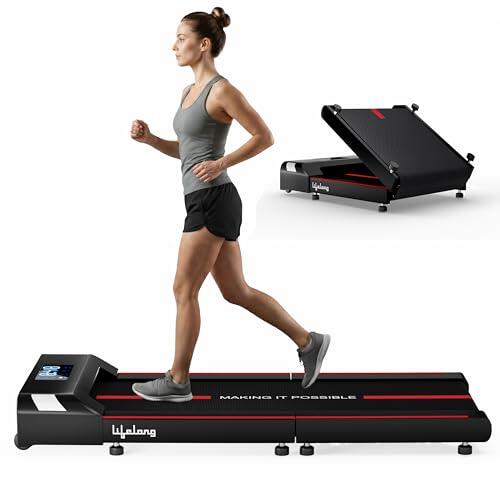 Lifelong Motorized 4.5 HP Foldable Walking Pad for Home | Treadmill for Home | 8 km/hr Speed | LED Display & Remote Control | Slim Under-Desk Walk Machine | 110 kg Capacity Ink Black-image-48