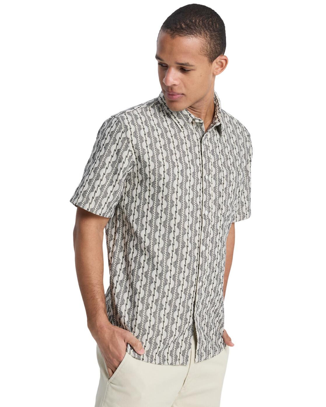 Camisa de Manga Corta HORIZONS Marrón Hombre 3/4