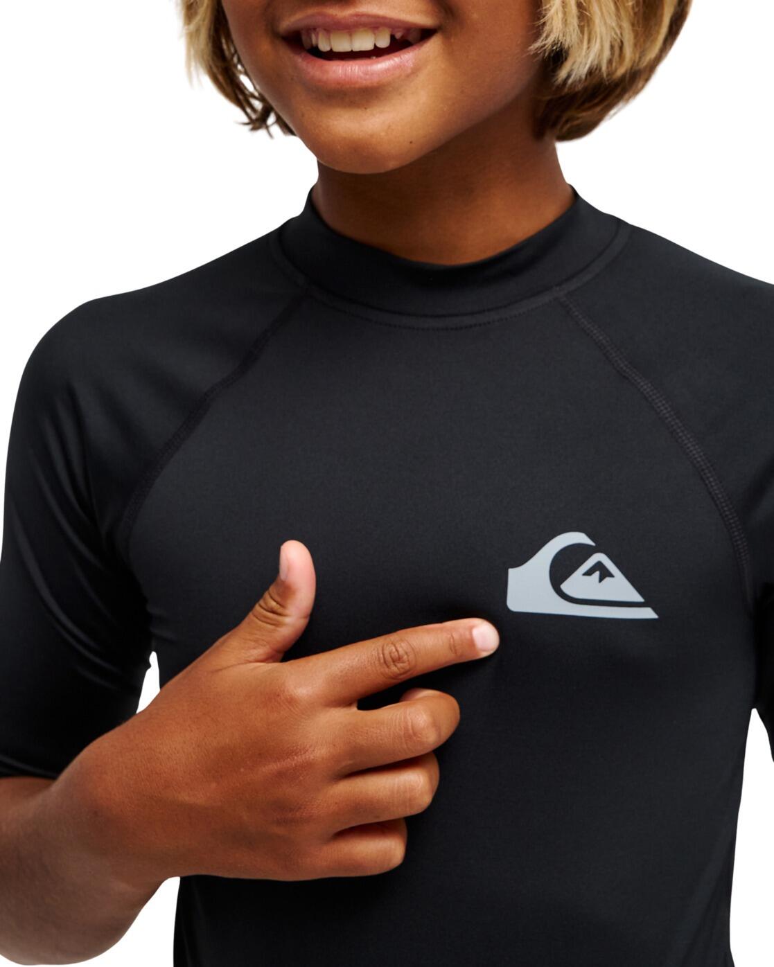 T-shirt de surf à manches courtes UPF50 EVERYDAY Noir Garçon 4/4