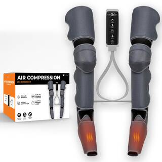 Flexnest Air Compression Leg Massager 3-in-1 for Foot, Calf, Thigh with Handheld Controller - Black