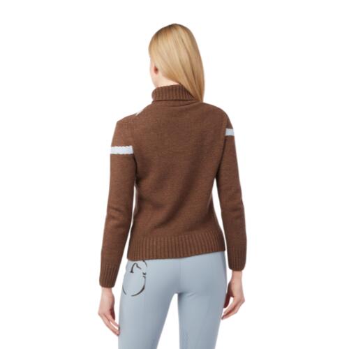 PULL COL ROULÉ  CARTAGENA MARRON FONCÉ/BLEU CLAIR 2/2