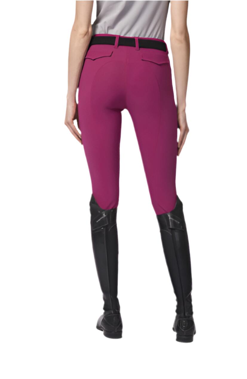 PANTALON D’ÉQUITATION  LAZISE AVEC GRIP GENOUX CYCLAMEN 2/2