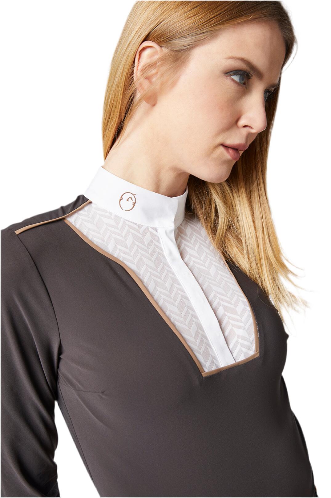 CHEMISE MANCHES LONGUES  TRICHIANA MARRON FONCÉ 3/3