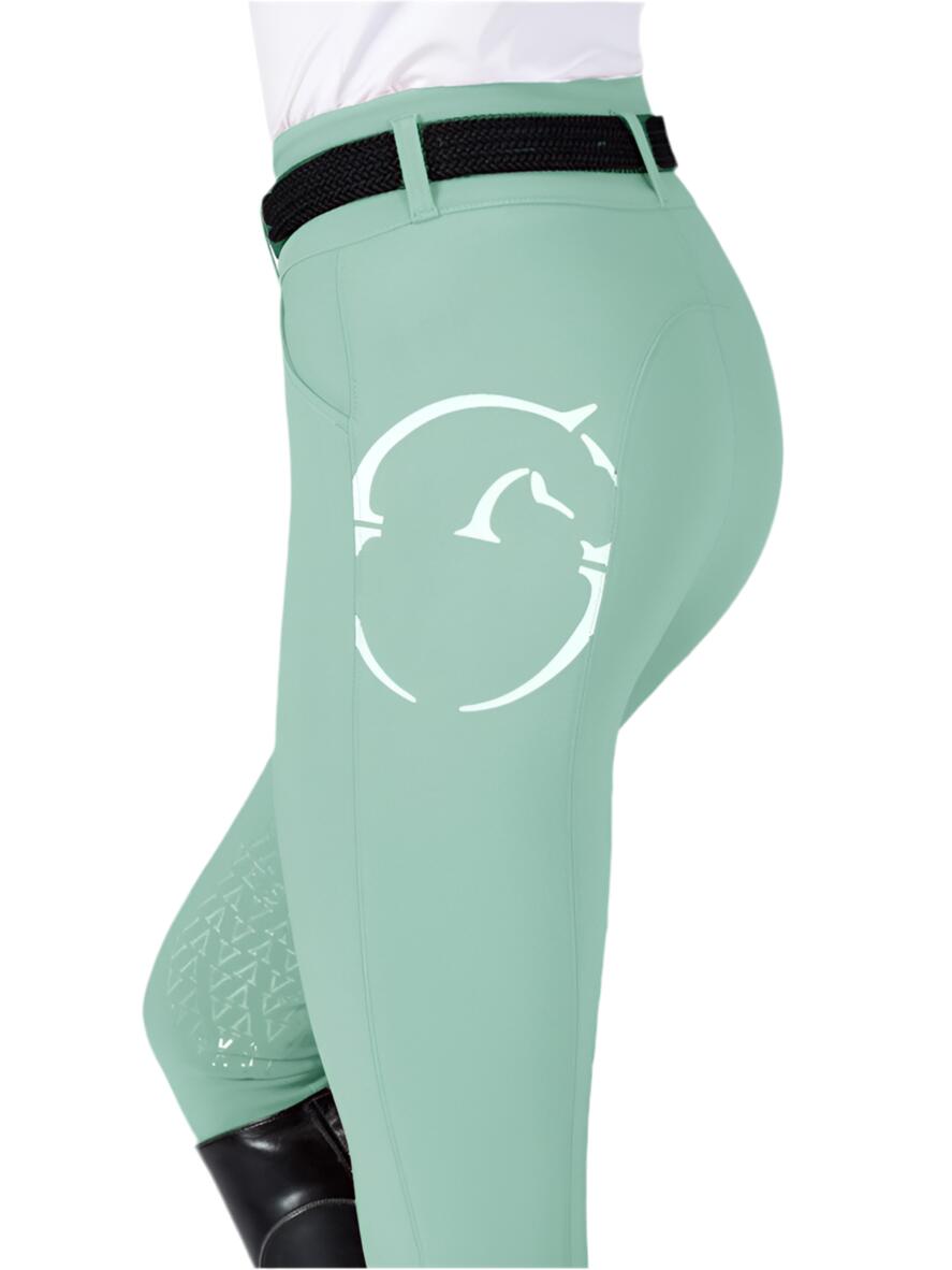 PANTALON D'ÉQUITATION  MOLVENO FULL GRIP TAILLE HAUTE VERT ROUILLE 2/2