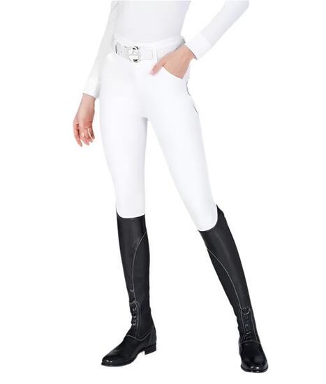 Pantalon d'équitation MOLVENO avec grip aux genoux blanc