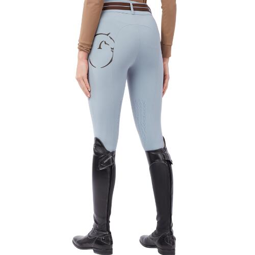 PANTALON D'ÉQUITATION  MOLVENO AVEC GRIP GENOU HAUTE TAILLE BLEU NUAGE 2/3