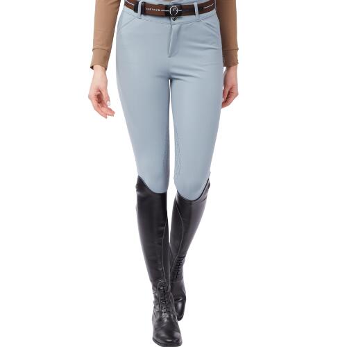 PANTALON D'ÉQUITATION  MOLVENO AVEC GRIP GENOU HAUTE TAILLE BLEU NUAGE 1/3