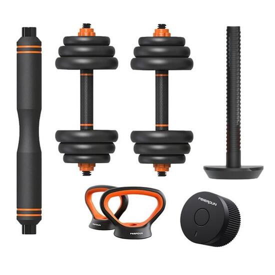 Smart kit haltère + barre + kettlebell + capteur Xiaomi Fed 20 kg