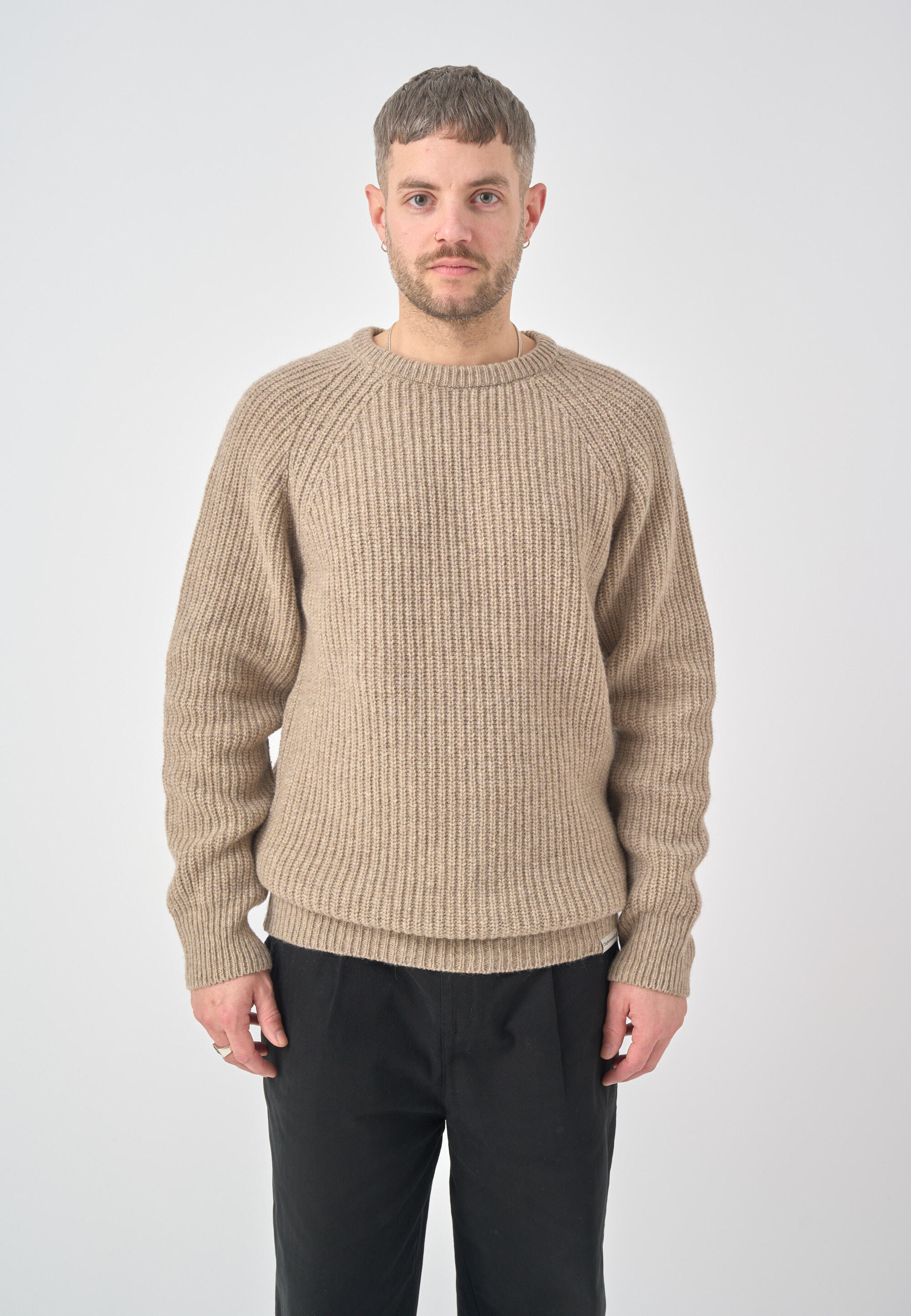 Strickpullpver Crewneck Ribber 4/5