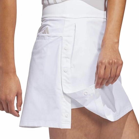 Jupe-short Adidas BTC Twisteave, jupe de golf pour femme, blanche 4/4