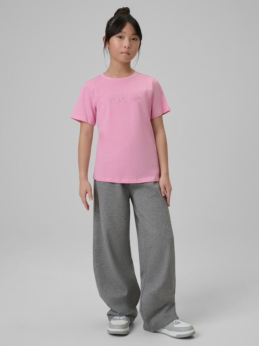 T-shirt regular z nadrukiem dziewczęcy 4F 4FJRSS26TTSHF3455 3/7