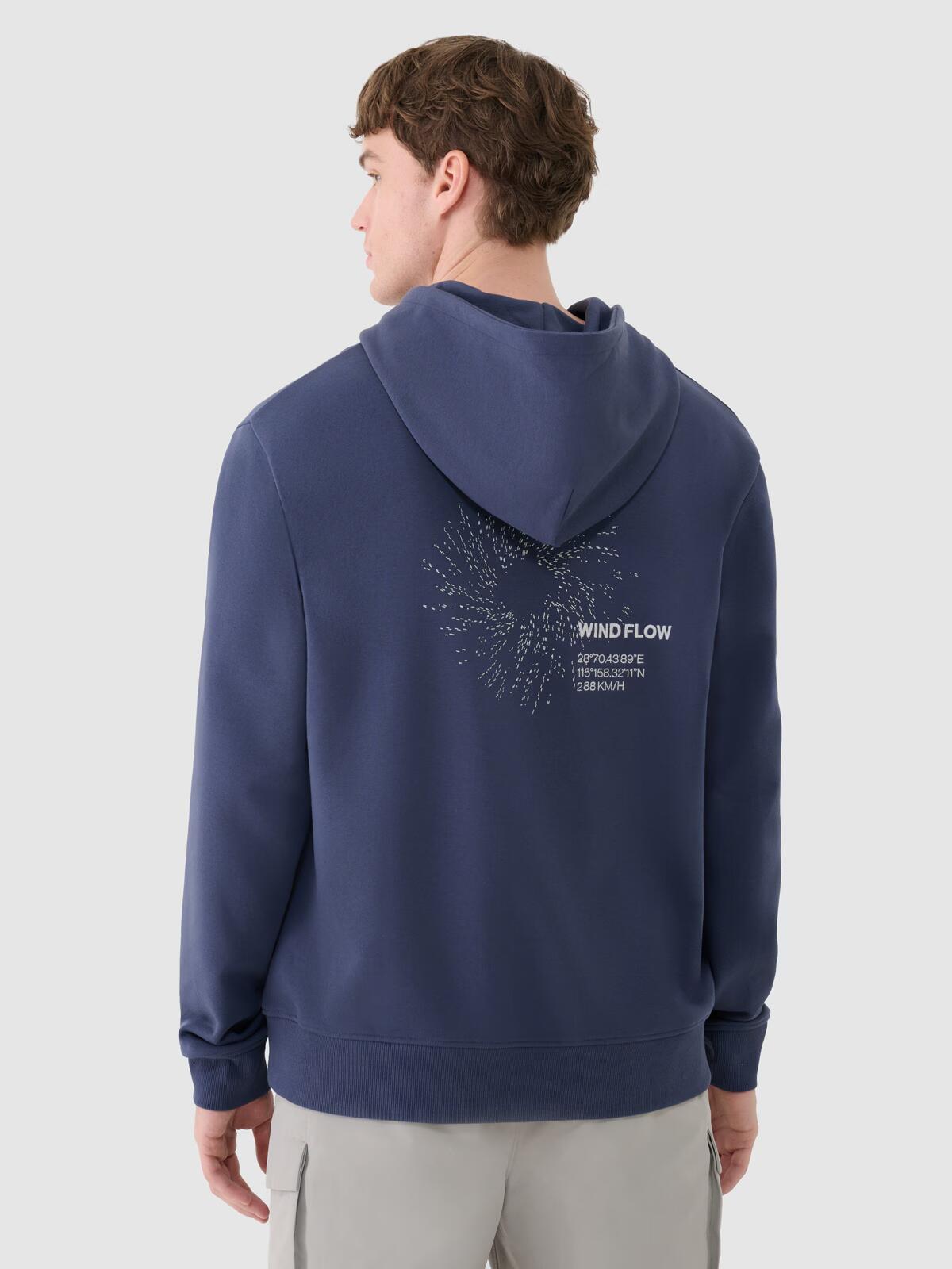 Bluza dresowa nierozpinana z kapturem męska 4F 4FWSS25TSWSM1749 3/7