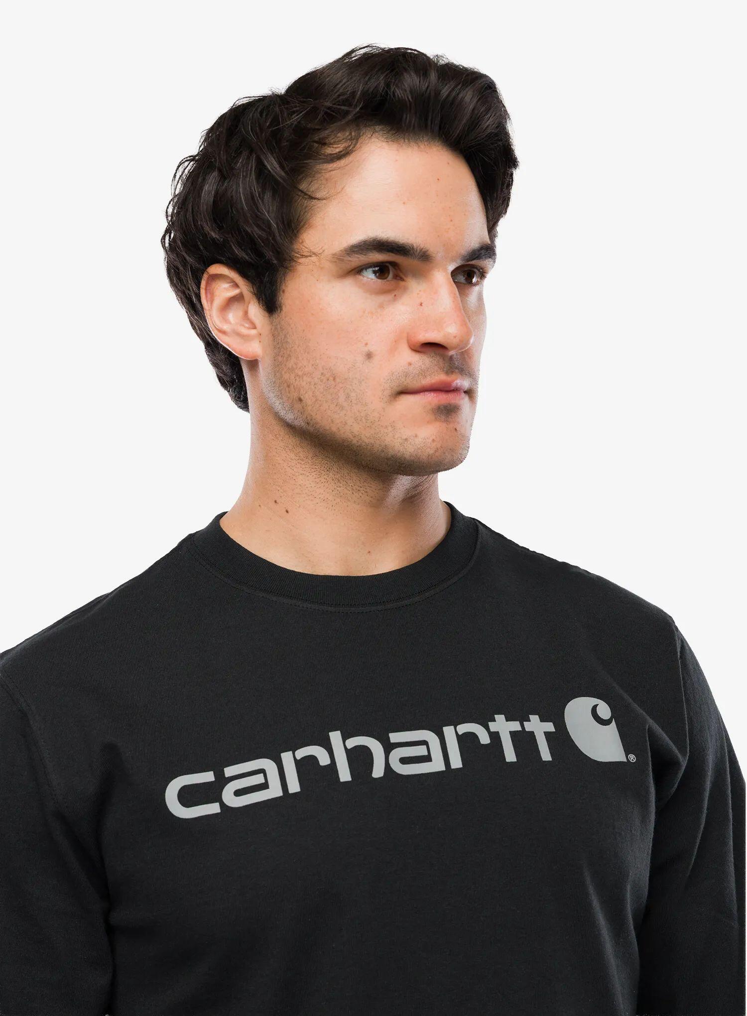 Bluza bez kaptura Carhartt Dearborn Relaxed LS Logo T-Shirt 7/7