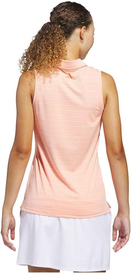 Adidas Ultimate 365 Jacquard, polo de golf sans manches pour femme, corail 3/5