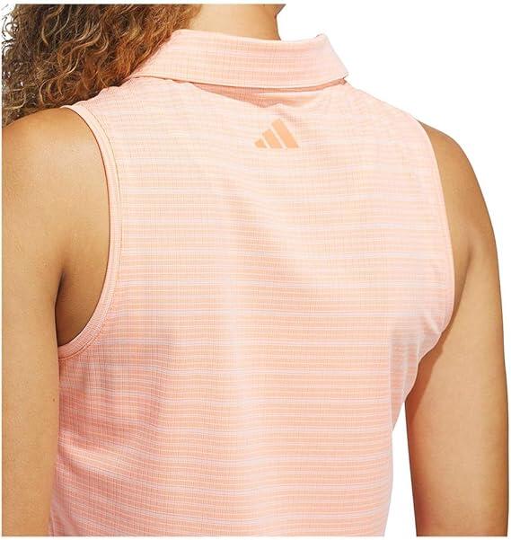 Adidas Ultimate 365 Jacquard, polo de golf sans manches pour femme, corail 5/5