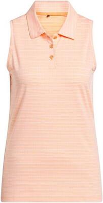 Adidas ultimate 365 jacquard, mouwloos golfpoloshirt voor dames, koraal