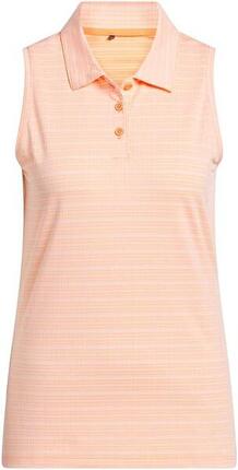 Adidas Ultimate 365 Jacquard, polo de golf sans manches pour femme, corail