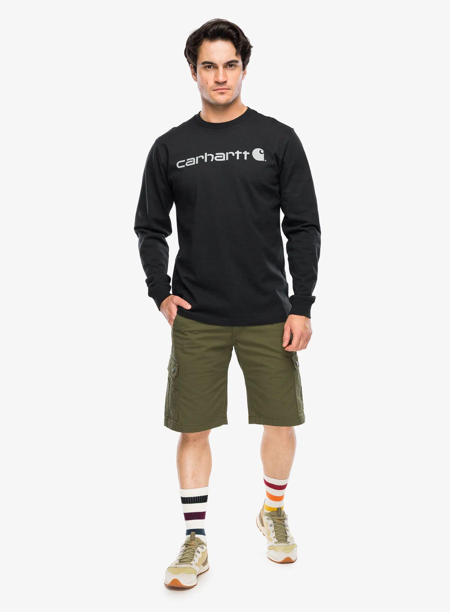 Bluza bez kaptura Carhartt Dearborn Relaxed LS Logo T-Shirt 2/7
